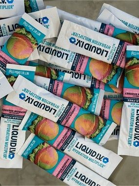 Liquid I.V. Sugar Free Rainbow Sherbert Hydration Multiplier - Lot of 25 Packets